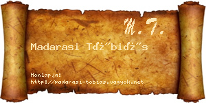 Madarasi Tóbiás névjegykártya